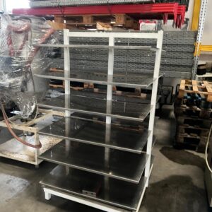 SCAFFALETTO CON PIANI INOX 6+6